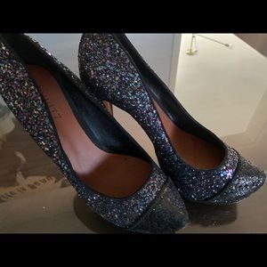 Schultz Sparly blue and Black Heels